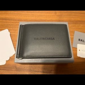 Authentic Balenciaga Billfold Card Holder Wallet with Money Clip